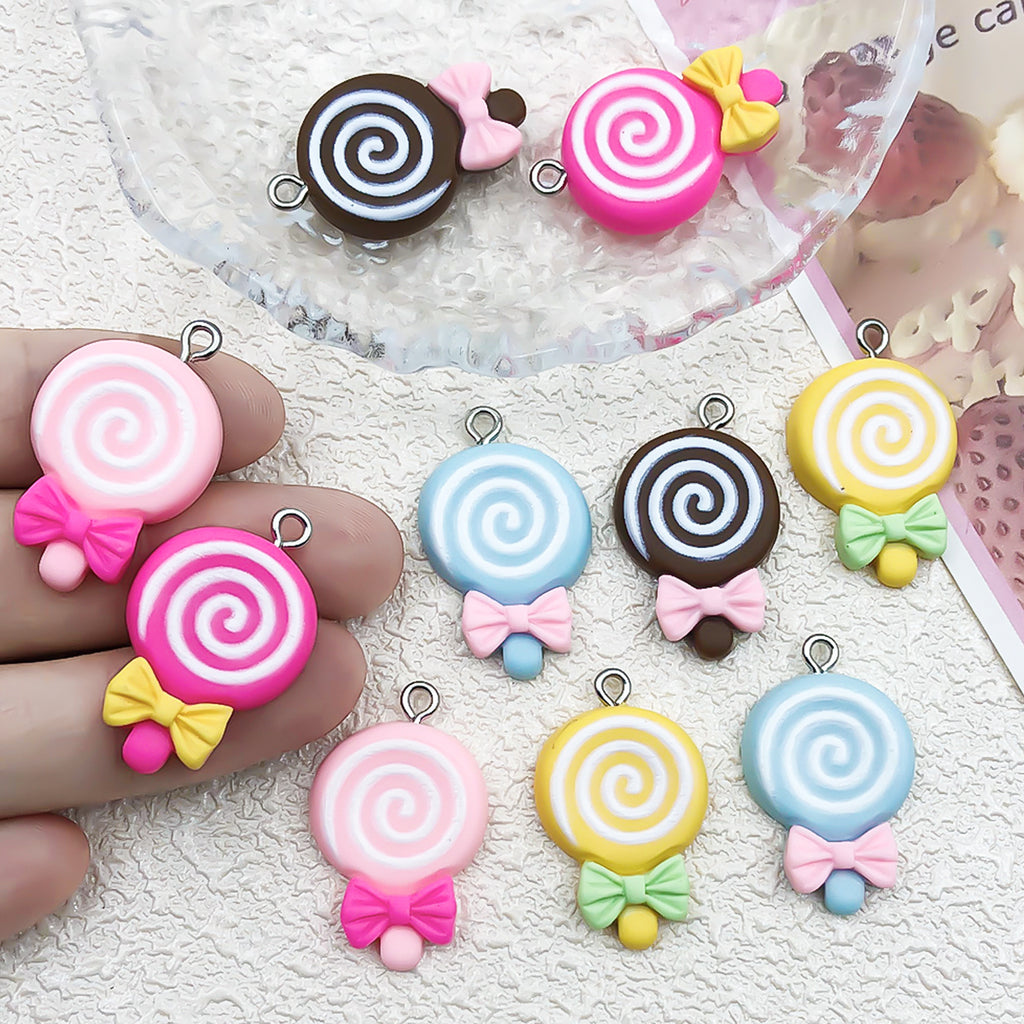 Resin Ice Cream charm pendant for DIY earring necklace keychain phone charm making