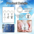 Silver-Tone Angel Keychain With Cross Bead, Bag And Tag Options view 2