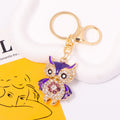Rhinestone Enamel Owl Keychain Metal Cartoon Bird Bag Charm view 8