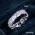 Triangle-Cut Full Eternity Band In Clear, Blue, And Pink view 5