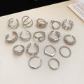 Gold Silver Mixed Open Ring Sets Seashell Crystal Styles view 8