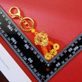 Illuminated Coin Lantern Keychains With Red or Yellow Bead Tassels view 4