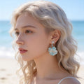 Starfish Shell Petal Cascade Stud Earrings in Two Colors view 7