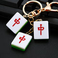 Mahjong Tile Keychains in Four Motifs with Assorted and Bell Pendant Options view 3