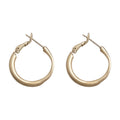 Matte Light Coffee Brown Geometric Circular Hoop Earrings view 5