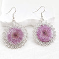 Pressed Flower Resin Drop Earrings Shell Lace 5 Styles view 8