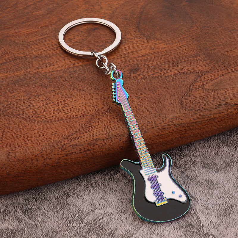 Y2K Colorful Guitar Metal Keychain Bag Charm Pendant Accessory