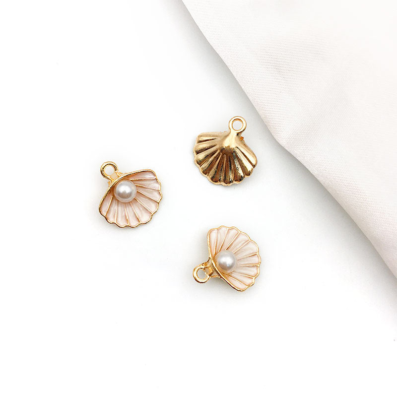 14x15mm Acrylic Shell Ocean Charm Pendants for DIY Jewelry Accessories