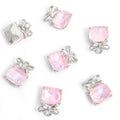 Square Crystal Bow Accent Metal Charms, 30 Colorways view 9