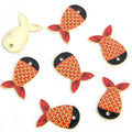 Colorful Patterned Fish Enamel Metal Charms, 12 Designs view 6