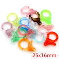 Mixed Color Plastic Lobster Clasp Components in Seven Shapes view 10