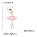 Rhinestone Enamel Ballerina Girl Brooch in Three Colors view 8