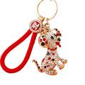 Mixed Jeweled Spotted and Round Face Dog Keychains in Five Options view 5