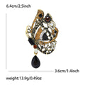 Openwork Crystal Butterfly Brooch With Teardrop in Four Colors view 9