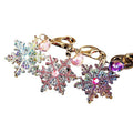 Transparent Crystal Snowflake and Small Jeweled Snowflake Keychains view 5