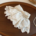 Polka Dot Bow Embroidered White Lace Spring Hair Clips view 7