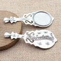 Two Finish Violin Round Pendant Setting Metal Jewelry Making Component view 5