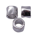 Hammered Large-Hole Tube Bead In Antique Silver For Jewelry Making view 4