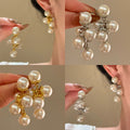 Clustered Pearl Statement Stud Earrings Statement Jewelry view 1