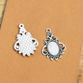 Bottle Shaped Oval Cabochon Pendant Trays in Four Finishes view 3