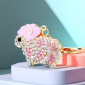Jeweled Flower Sheep Keychains in Multicolor and Pink Color Options view 7