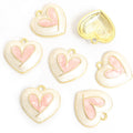 Enamel-Look Gold Silver Heart Alloy Jewelry Pendants in 12 Styles view 6