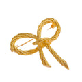 Gold Tone Ribbon Bow Metal Brooch Pin 4.6 cm for Jackets and Lapels view 5