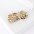 Black Cat With Bow Brooch In 1 Style With Polished Metal And Decorative Details view 4