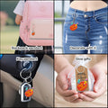 Red Apple And Pencil Back To School Charm Keychain With Metal Ring view 2