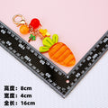 Colorful Fruit Keychains in Pineapple Strawberry Carrot Grape and Assorted Styles view 7