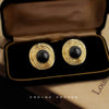 Black Concentric Round
