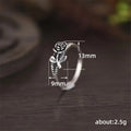 Small Rose And Leaf Ring In Three Polished Metal Tones view 5