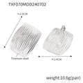 Wavy Texture Square Statement Rings And Stud Earrings Set view 9