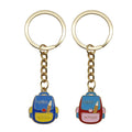 Hello School Backpack Enamel Keychain Blue Yellow Red view 5