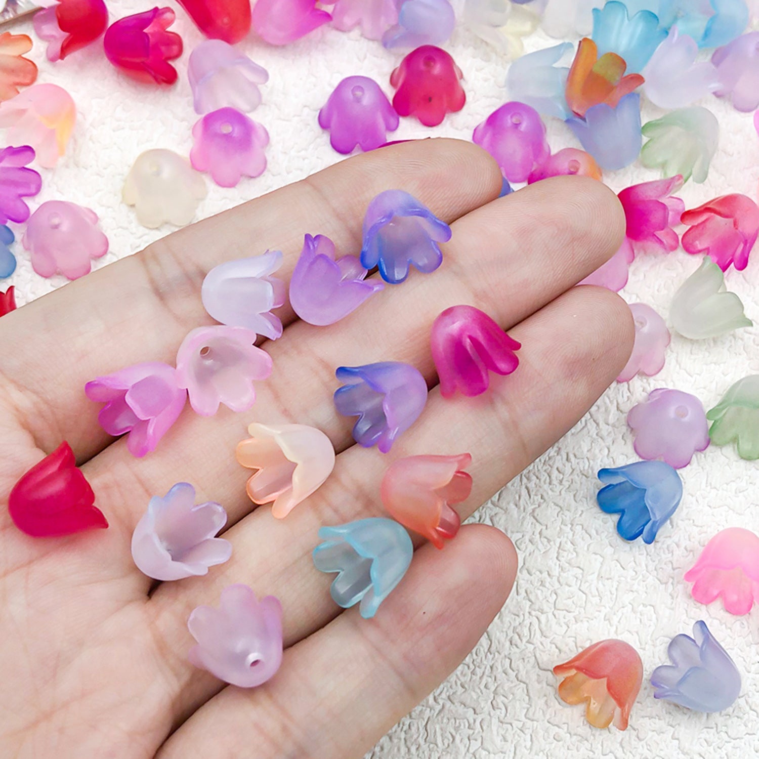 Acrylic Flower Charm Pendants Style 7804