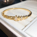 Pave Stone Metal Bangle Bracelets Six Gold Silver Styles view 5