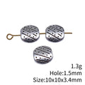 Line and Dot Disc Metal Spacer Bead for Jewelry Making view 3