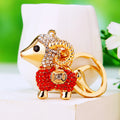 Jeweled Sheep Keychains in Five Colors With Braided Wrist Straps view 7