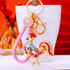 Pink-Fortune Crystal-Rooster