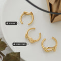 Gold And Steel Open Threaded Shackle Style Rings Size 7 view 2