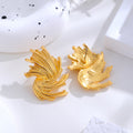 Gold Tone Firework Metal Dangle Earrings Dangle Jewelry view 3