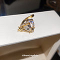 Crystal Heart and Star Ear Cuff in Gold or Silver Tone view 4