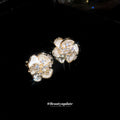 Crystal Floral Ear Clips with Bow and Fan Shaped Designs view 3