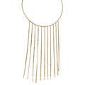 Long Fringe Collar Necklace with Graduated Chain Tassels view 5