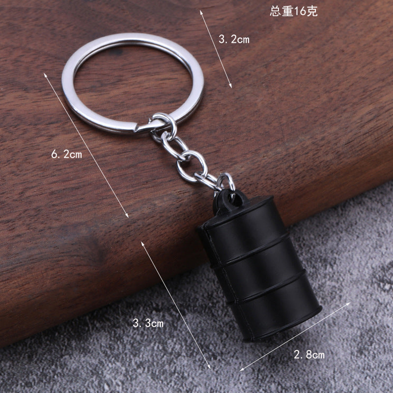3D Oil Barrel Zinc Alloy Keychain Promotional Gift Pendant