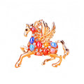 Multicolor Pegasus Keychains with Six Color Tassel Options view 5