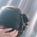 Transparent Resin Pressed Flower Rectangular Hair Claw Clips view 3