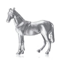 Polished Standing Horse Brooch in Gold or Silver Tone view 2