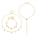 Star and Crystal Y Necklace Bracelet Collection in Gold or Silver view 5