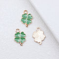 Gold Tone Four Leaf Clover Enamel Charms in Four Colors view 4